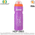 750ml Squeeze Plastic Running Water Bottle, PE Plastic Sport Water Bottle (HDP-0663)